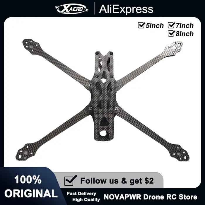 Châssis de drone XAERO APEX PRO en fibre de carbone FPV 7"/10" - Empattement 275-330 mm