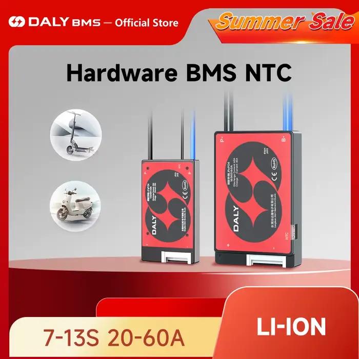 DALYBMS Li-ion 7S 24V 10S 36V 13S 48V 20A 40A 60A batterie avec équilibre basse température Protection de coupure Daly BMS
