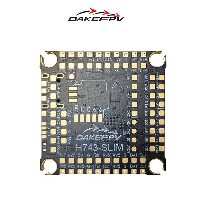 Contrôleur de vol DAKEFPV H743 SLIM V4 STM32H743 Dual ICM42688P pour multicoptère RC drone FPV expérience de vol améliorée et précision exceptionnelle