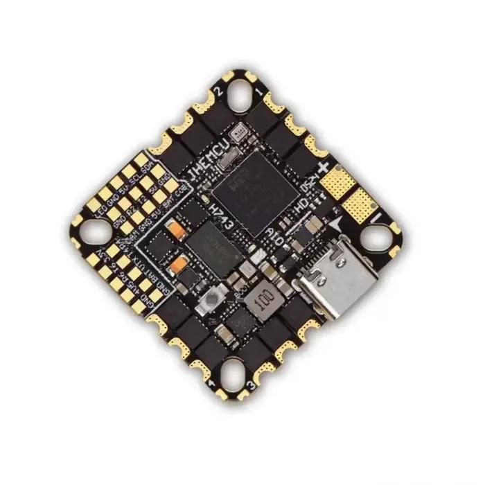 Contrôleur de vol JHEMCU GH743AIO-HD F743 avec gyroscope ICM-42688 et ESC 4-en-1 AM32 40A/50A