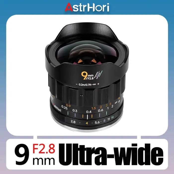 Objectif d'appareil photo ultra grand angle AstrHori 9 mm F2.8 APS-C pour la photographie de rue avec Sony E Nikon Z Canon RF Fujifilm X M43