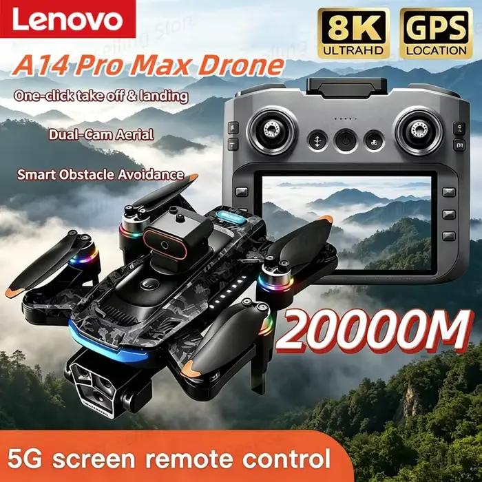 Drone A14 Pro Max 2026 8K HD avec Trois Caméras GPS pour Photographie Aérienne Professionnelle et Occasions Spéciales