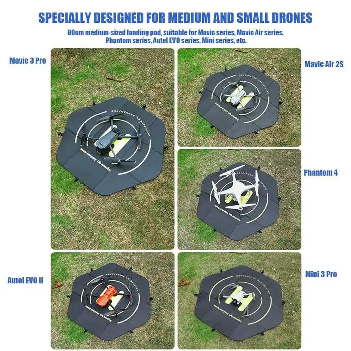 Volodymyr 80 cm (31 '') tapis d'atterrissage pour drone pliable rapidement double face étanche pour DJI Mavic 3