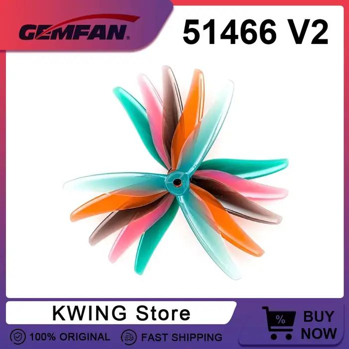 12 pièces/6 paires Gemfan 51466 5 pouces 3 pales/tri-lames PC FPV hélice accessoires CW CCW pour RC FPV Freestyle M5 trou Drones pièces de bricolage