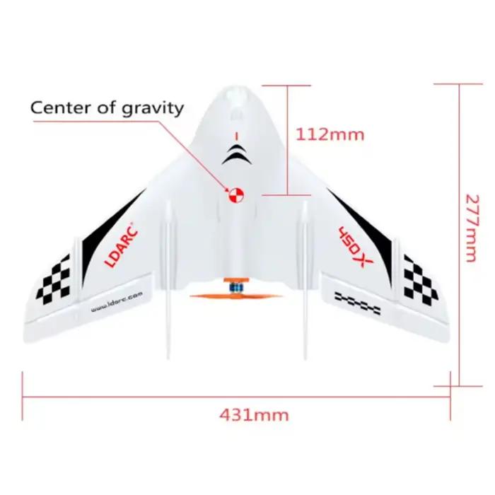 Avions RC FPV en mousse EPP 450X V2 avec envergure de 431 mm