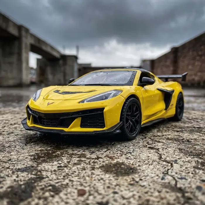 1:32 Chevrolet Corvette C8 ZR1X Piste Version Améliorée Supercar Alliage Modèle De Voiture De Sport En Métal Moulés sous pression et Piste Voiture De Course Véhicules