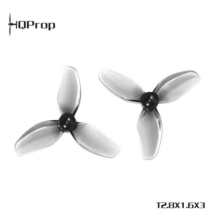 2 paires d'hélices HQProp T2.8X1.6X3 (2 CW + 2 CCW) à 3 pales
