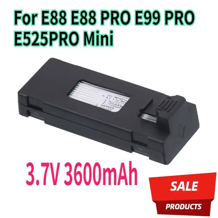 Mise à niveau 3.7V Drone batterie accessoire 3600mAh pour E88 E88 PRO E99 PRO E525PRO Mini Uav