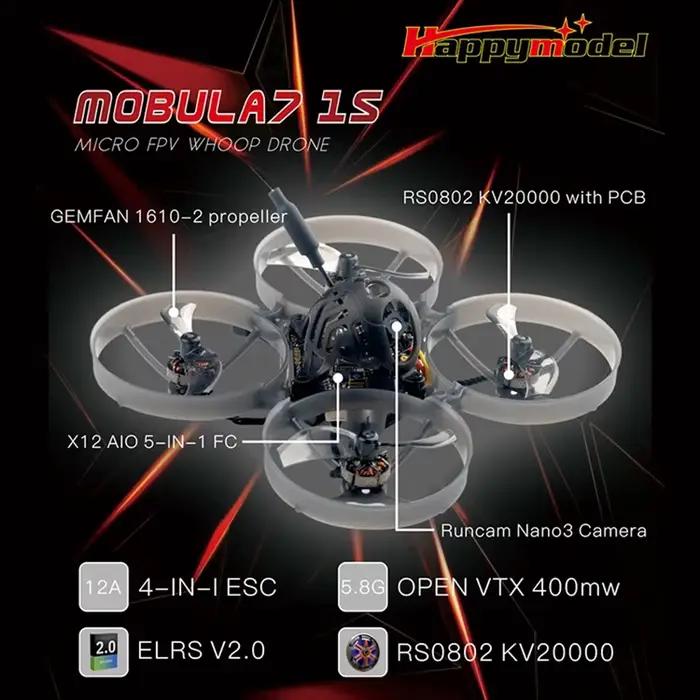 Quadricoptère FPV Whoop Micro avec Récepteur ELRS