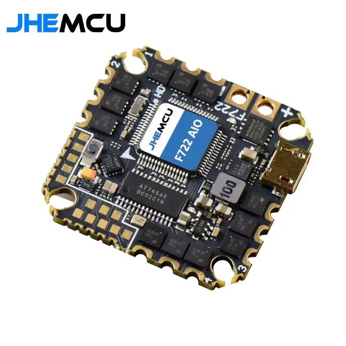 JHEMCU GHF722AIO-HD 40A AIO contrôleur de vol F722 FC Baro OSD BlackBox 40A 4in1 ESC 2-6S pour Drone RC FPV Freestyle Cinewhoop