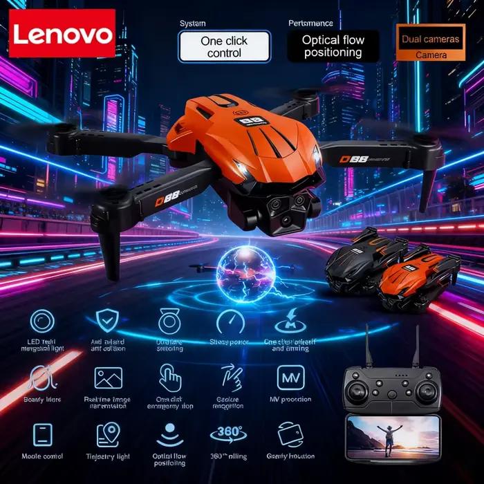 Lenovo D88 Drone 8K aérien HD double caméra photographie flux optique vol stationnaire geste tir pliant sans brosse