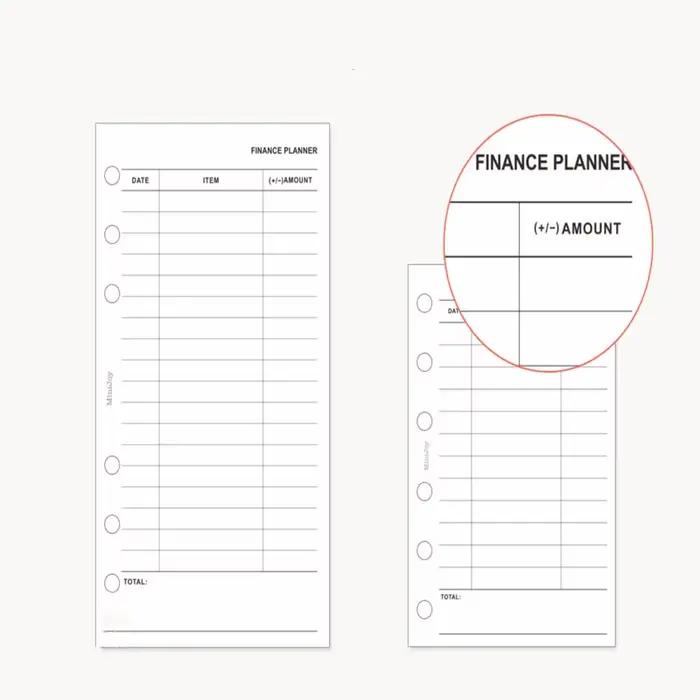 Fromthenon A6 A7 Plan de gestion financière annuelle activité de comptabilité de base Page de remplacement fournitures d'enregistrement d'écriture de base