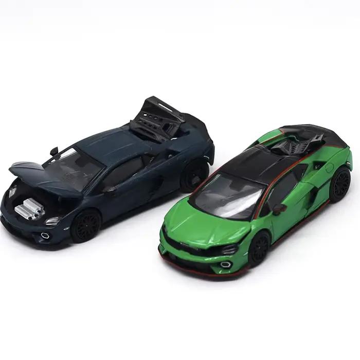 Trends Hobby TH 1:64 GT3 R LeMans 24H LMGT3 2025 Chip Hart Racing/Temerario/Huracan GT3 EVO2 Modèles de voitures miniatures en métal Cadeaux