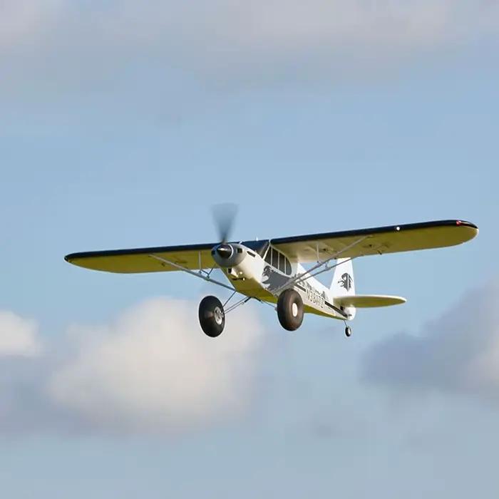 FMSRC RC avion avion 1300MM 1.3M PA-18 J3 Piper Super Cub 3S 5CH avec gyroscope Auto Balance PNP formateur modèle d'avion débutant