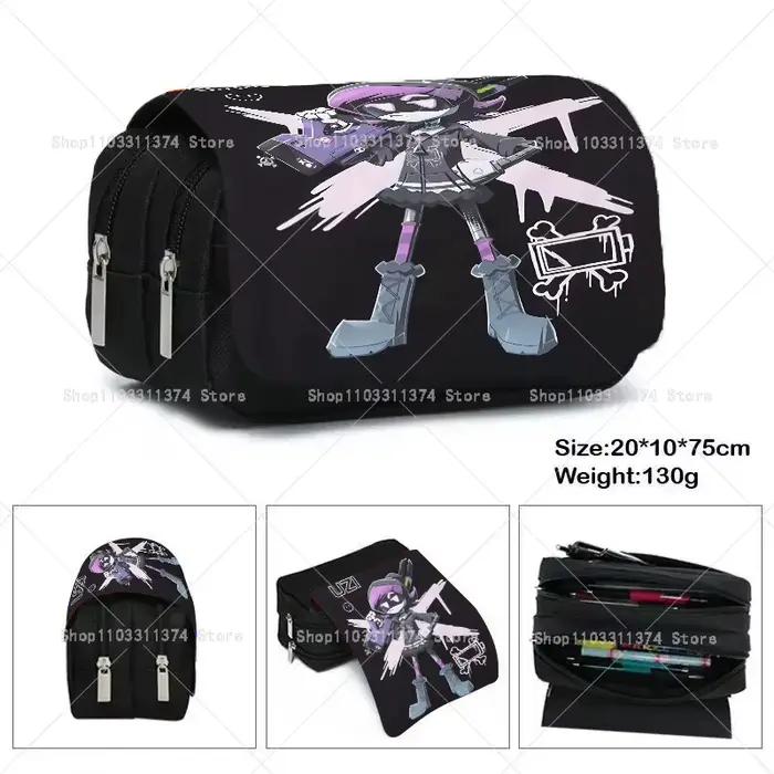 Trousse à crayons Murder Drones, sac à crayons imprimé de dessins animés, pochette carrée grande taille pour stylos, fournitures scolaires, sacs de rangement pour papeterie, cadeau d'anniversaire