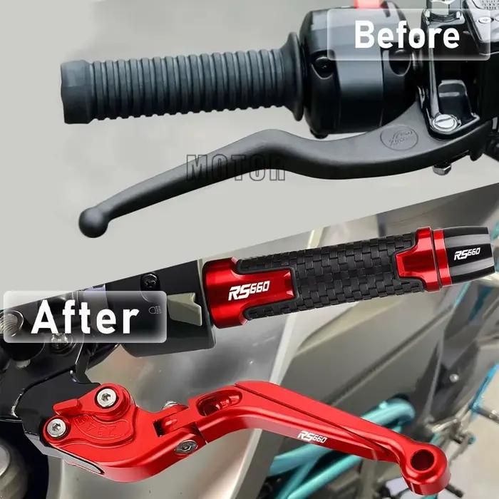 Leviers d'embrayage de frein réglables et poignées de guidon, extrémités de poignée, moto pour Aprilia RS 660, RSconfided, 2020, 2021, 2022, 2023, 22mm