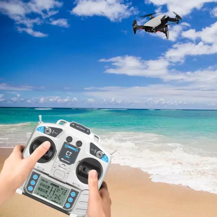 C7 MINI MC7 2.4G transmetteur de contrôleur avec système Radio récepteur MC8RE pour avion RC Drone hélicoptère