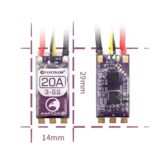 FLYCOLOR Raptor 5 20A 35A 45A 50A multi-rotor sans balais ESC 3-6S 32 bits G701 PWM 128K pour Drone de course RC FPV