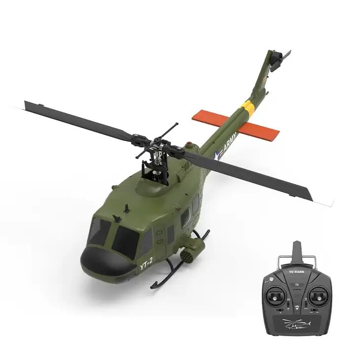 YUXIANG F07 RC hélicoptère 1:34 UH-1 HUEY échelle 2.4G 6CH maintien d'altitude positionnement du flux optique double moteur sans balais RTF YXZNRC