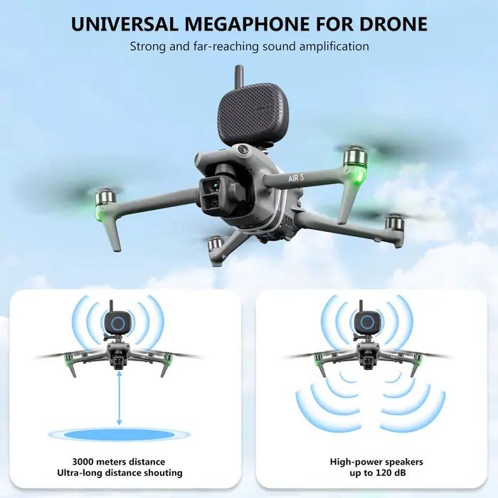 Haut-parleur de drone, mégaphone en temps réel