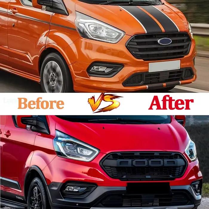 Pour les grilles Raptor personnalisées de Transit 246723   Calandre de radiateur de course avant, pour Transit Raptor Look, Grilles de pare-chocs principales 2018 2019 – 2021
