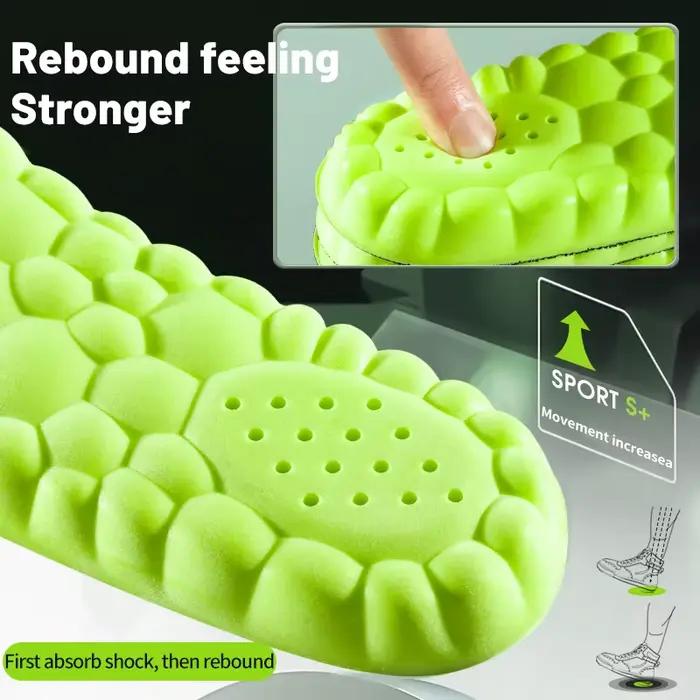 Semelle intérieure de Sport 4D, chaussures Super douces, coussinets de semelles pour pieds, paniers d'absorption des chocs, Support de voûte plantaire, Inserts orthopédiques