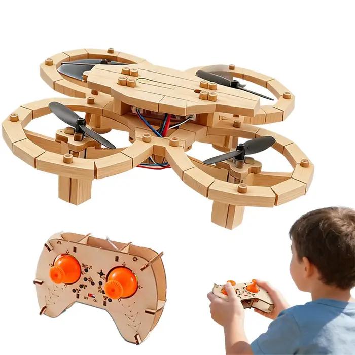 Quadricoptère en bois à assembler soi-même avec télécommande