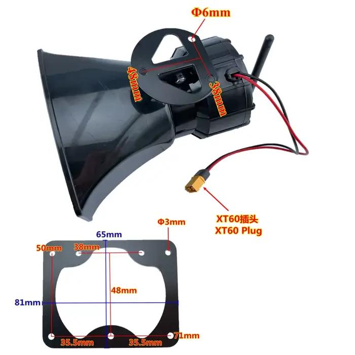 XAERO 5KM Drone Megaphone Haut-parleur sans fil avec microphone TF AUX Enregistrement Amplificateur vocal