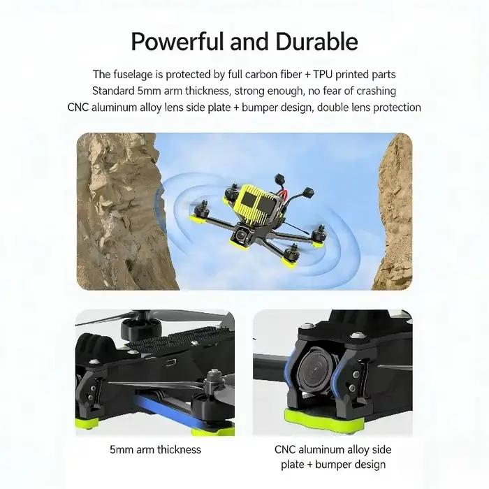 IFlight Nazgul XL5 ECO BNF 6S 5mm Arm Carbon Frame FPV Racing Drone Freestyle Ready To Fly Kit pour débutants