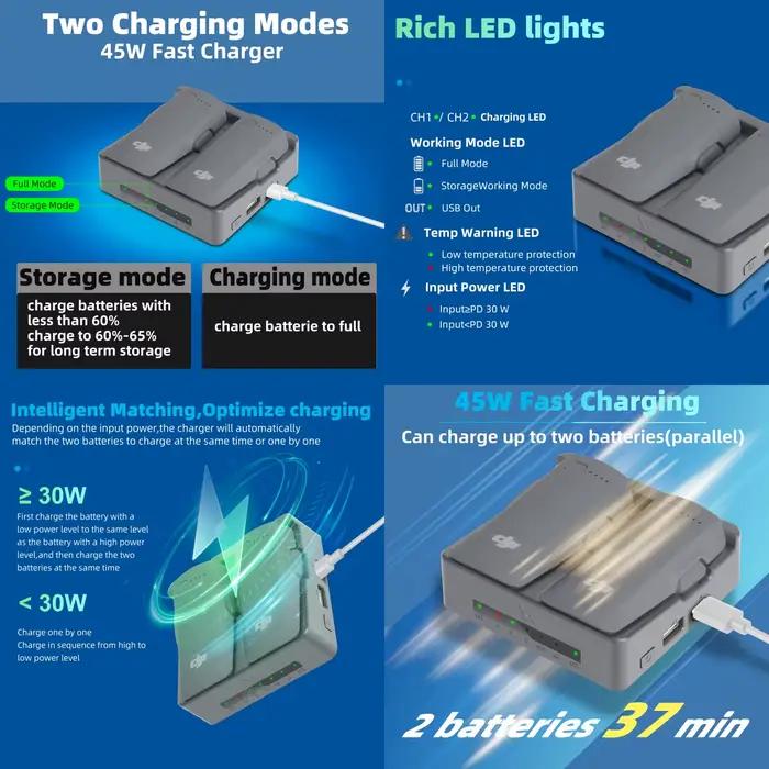 Hub de batterie à 2 voies pour DJI NEO 2/Flip