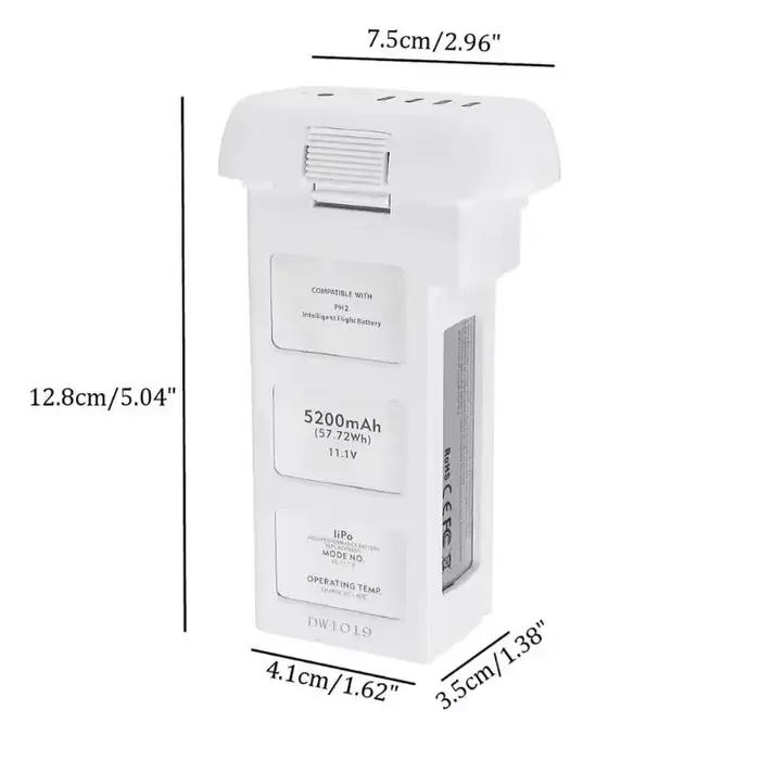 Nouvelles Batteries de Drone 11.1V 5200mAh Compatible avec DJI Phantom 2 2 Vision Vision Plus Haute Capacité Longue Durée de Vol Rechargeables Occasions Spéciales