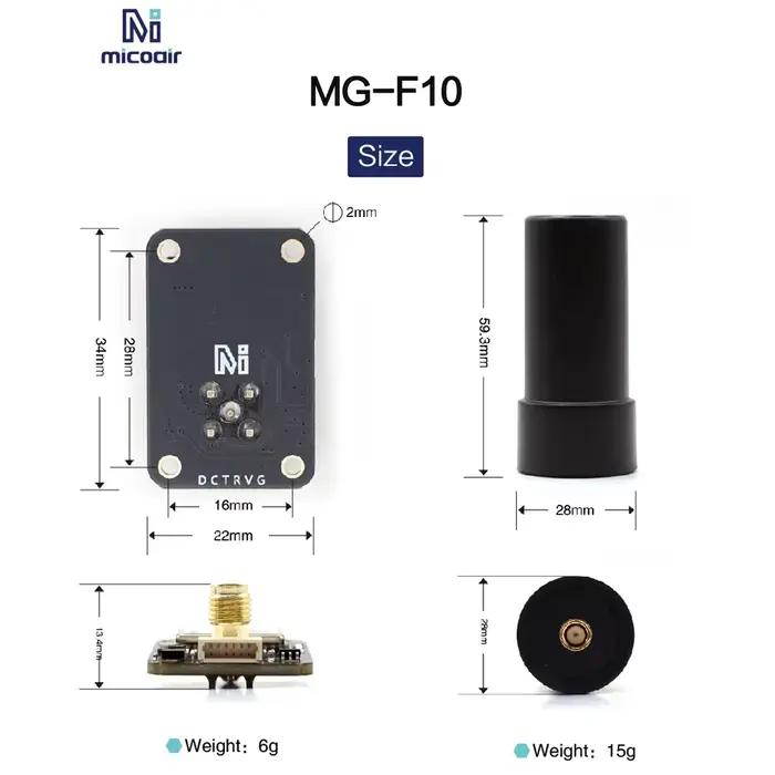 Module GNSS double bande MicoAir MG-F10 (L1 + L5) avec boussole IST8310