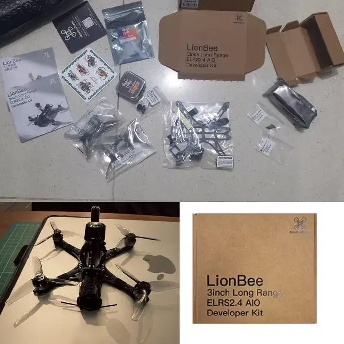 Nouveau Drone FPV RC LionBee 3 pouces AT32F435 avec Kit Vidéo Analogique Longue Portée et Moteur 1202 11420KV pour Quadricoptère RC