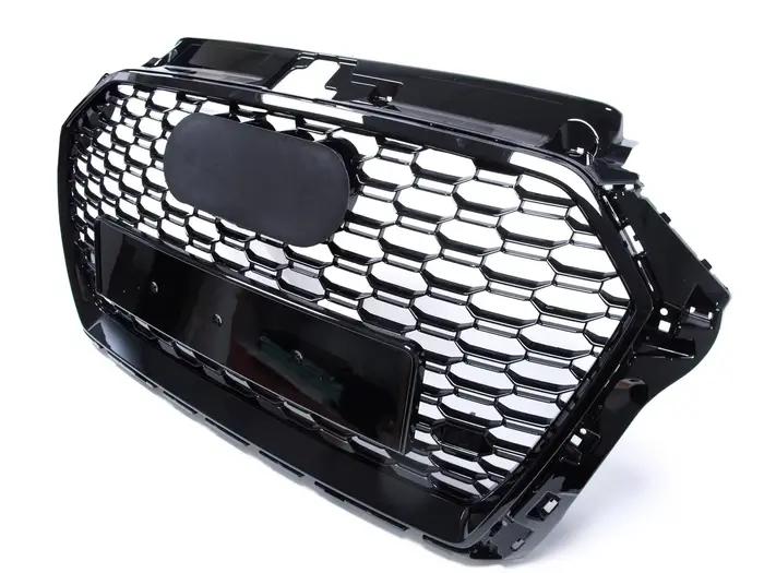Pour Audi A3/S3 8V 2017 2018 2019 – Calandre avant nid d'abeille style RS3 pour pare-chocs – Pièces auto, grille de capot, kits carrosserie