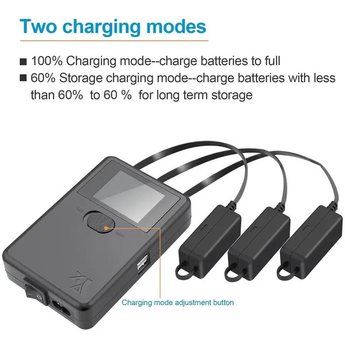 Chargeur de batterie à affichage numérique pour Mini 4 Pro 3 en 1