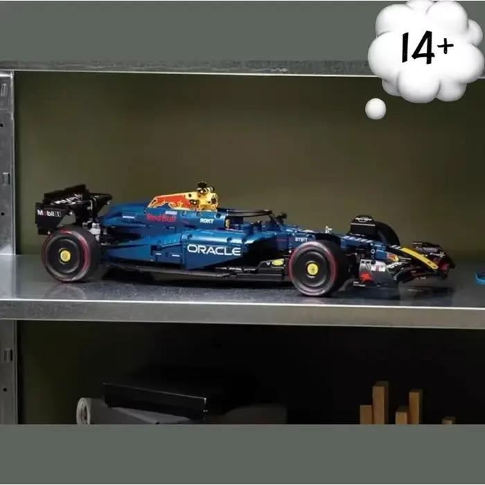 Meilleures ventes 2025 - Modèle de voiture de course Formule 1 Red Bull Team RB20 F1 en blocs de construction assemblés - Jouet pour adultes - Cadeau - Décoration