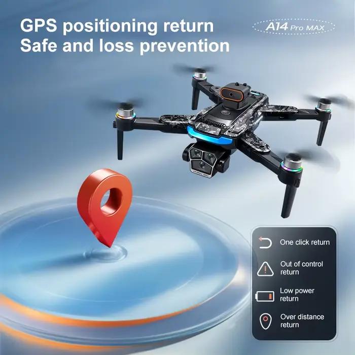 Xiaomi A14 Pro Max Drone aérien 8K HD double caméra 5G WIFI GPS moteur sans brosse flux optique évitement d'obstacles RC