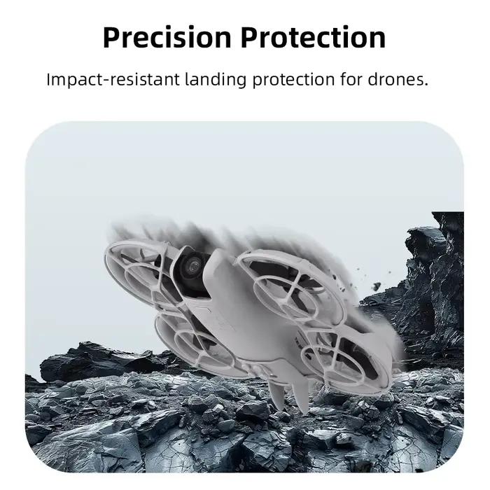 Ailes arriere pour drone DJI NEO en ABS gris clair protegeant et embellissant le drone pour vols precis et esthetiques
