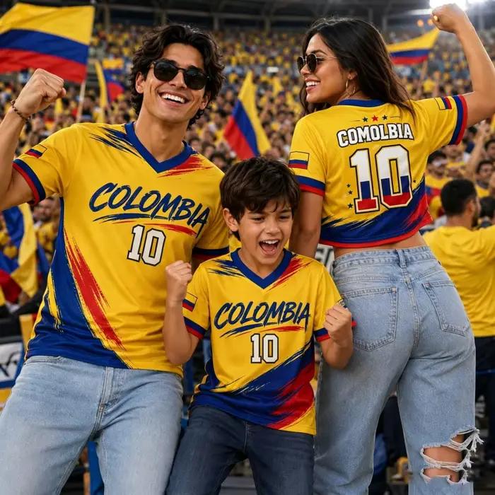 Maillot de football Colombie 2026 – Cadeau pour les fans – T-shirt sport d'été pour homme, vêtements pour enfant, tee-shirt Y2K pour femme ﻿