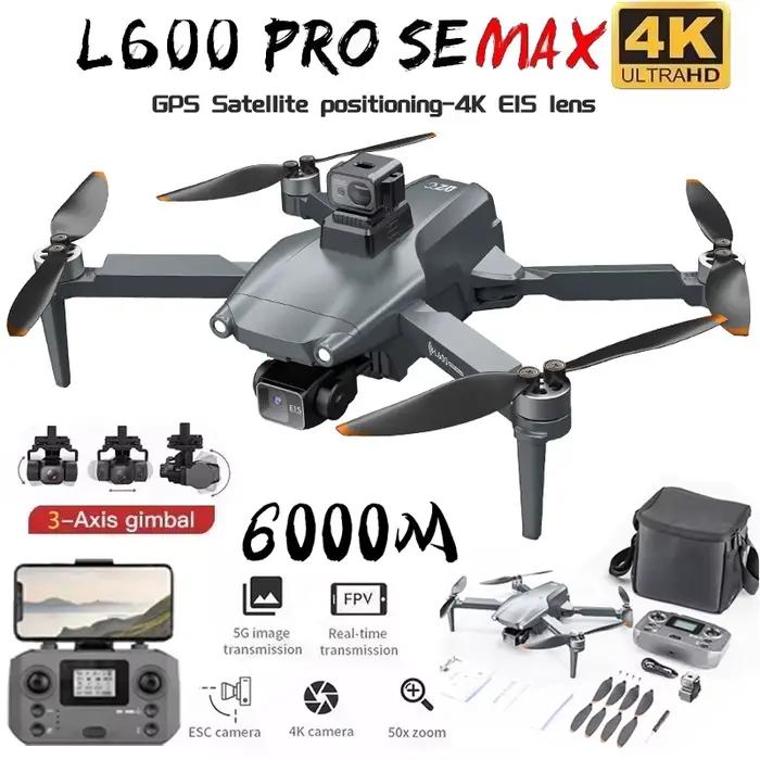 Nouveau Drone GPS L600 PRO MAX/PRO 4K 3 axes PTZ HD double caméra Laser évitement d'obstacles moteur sans balais 5G WIFI FPV quadrirotor jouets