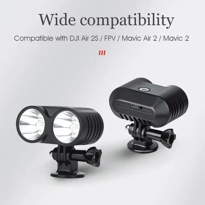 Projecteur de recherche longue portée pour drone DJI Air 3S 2S Mavic 3 Pro Mavic 2 lampe stroboscopique anti collision accessoire navigation nocturne quatre modes lumière forte faible flash SOS