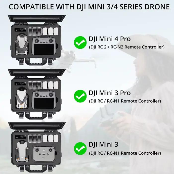 Pour DJI Mini 4 Pro étui-étui de transport Portable professionnel coque rigide étui de voyage pour DJI