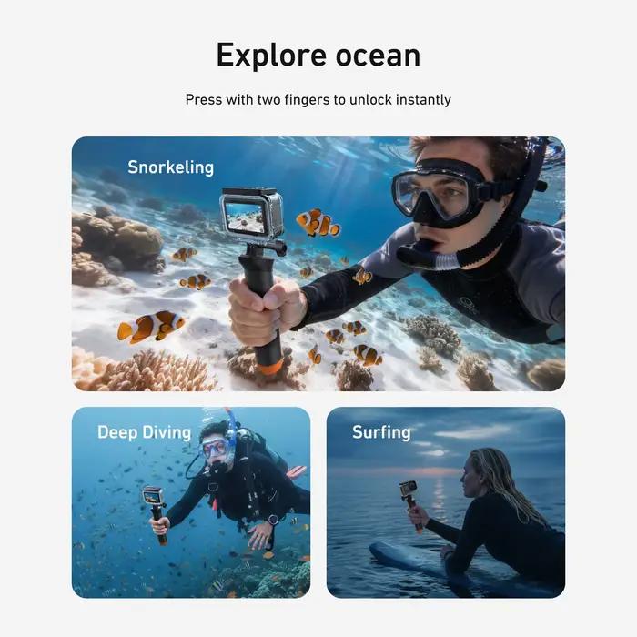 TELESIN boîtier étanche pour DJI OSMO Action 6 sous-marin 60M couvercle