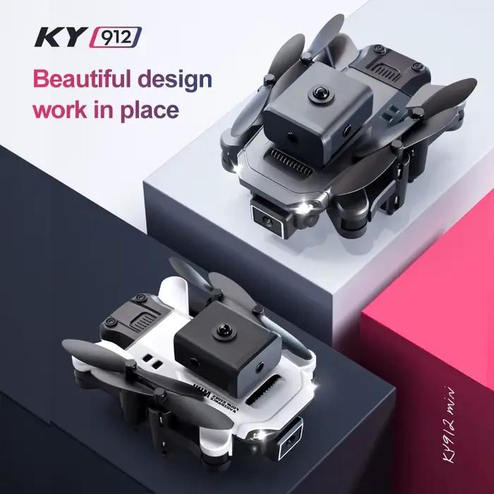 Mini Drone KY912 Portable avec Caméra 4K pour Touriste Drone Professionnel, Suivi Intelligent, Transmission WIFI HD