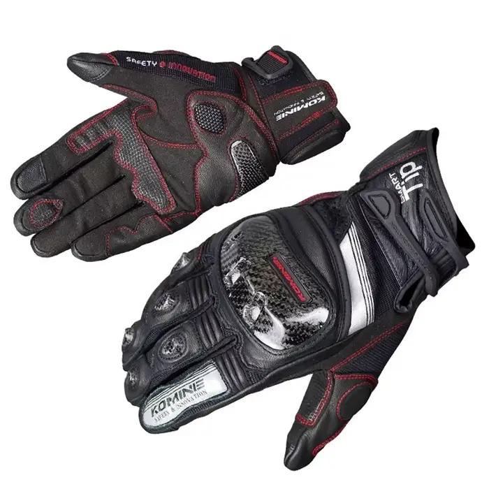 Gants de course de moto pour hommes, Gants en cuir, Été Respirant Hurbike GufamilMoto Motocross Cyclisme Gants de protection GK-193