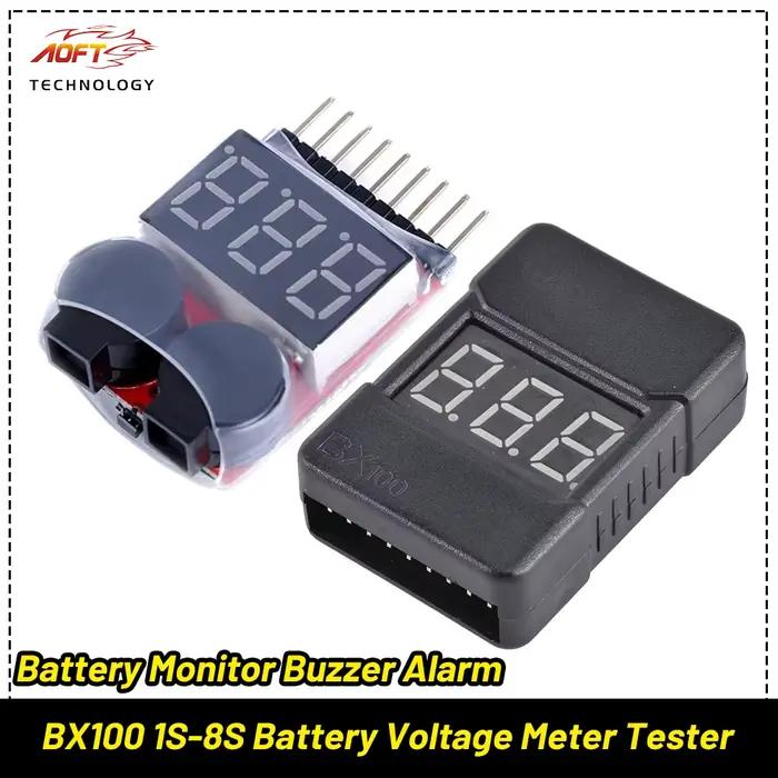 Testeur d'indicateur de tension de batterie Lipo BX100 1-8S