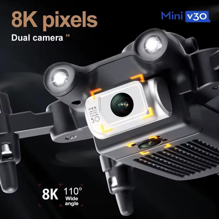 Mini Drone 4DRC V30 avec Caméra HD 8K FPV Hélicoptère Professionnel Anti-Obstacles Jouet Drone pour Capturer des Vues Panoramiques Occasions Spéciales