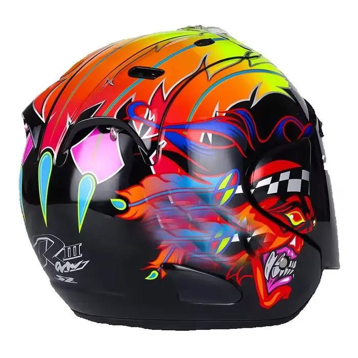 Casque de moto de course à visage ouvert Ram3 Russell demi-casque femmes et hommes saison d'été Casque de sécurité Casque Casco approuvé ECE