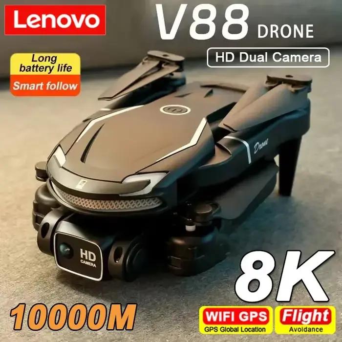 Nouveau Drone Lenovo 2026 V88 8K 5G Professionnel HD Double Caméra Photographie Aérienne Télécommande 15000M Quadricoptère Pliable