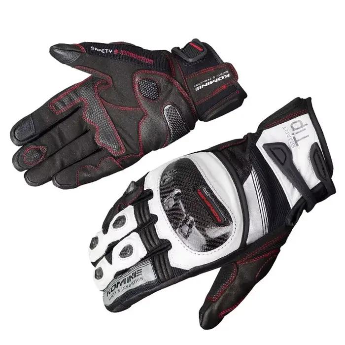 Gants de course de moto pour hommes, Gants en cuir, Été Respirant Hurbike GufamilMoto Motocross Cyclisme Gants de protection GK-193